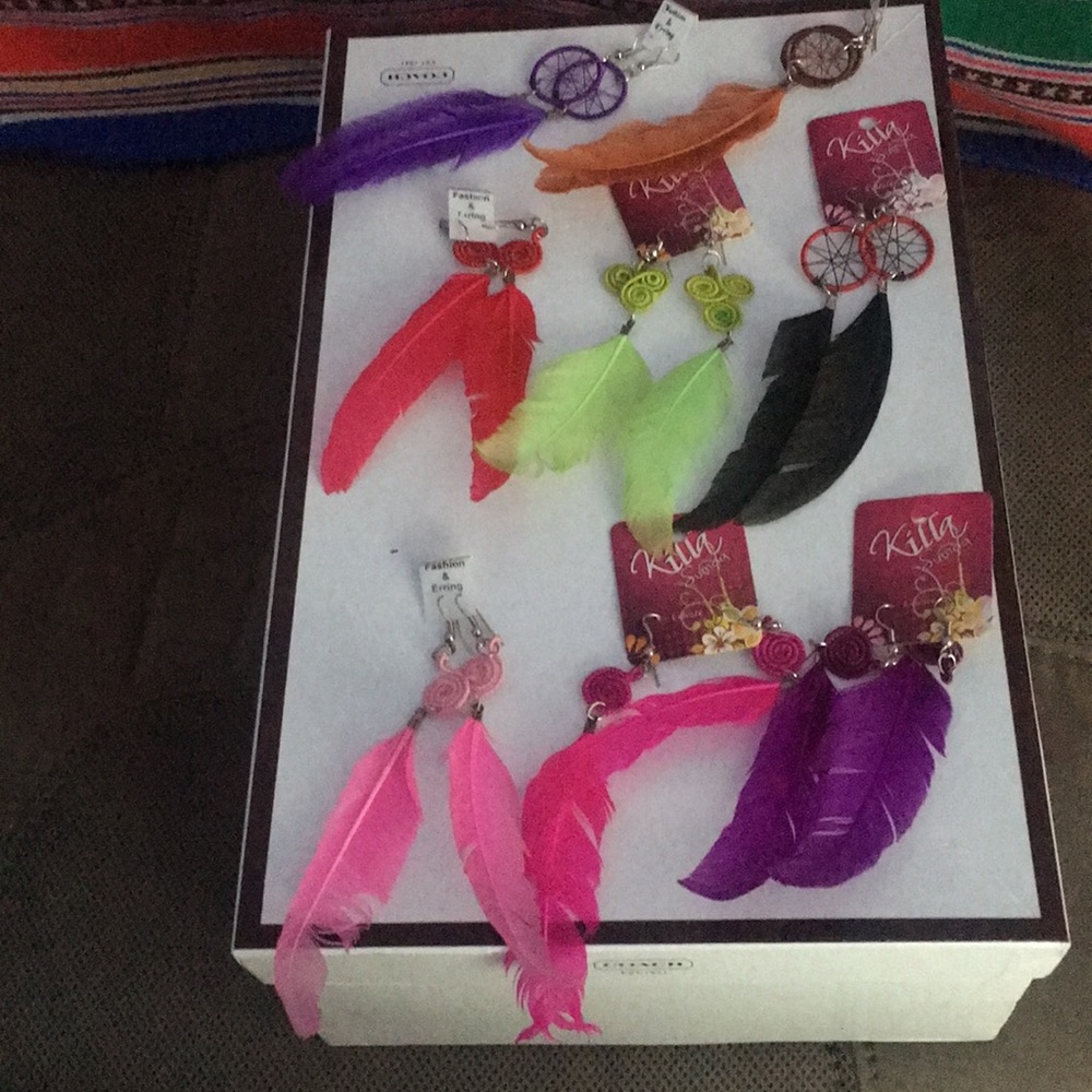 Feather earrings